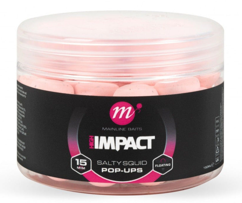 Mainline Baits Hi Impact Salty Squid Pop-Ups 15mm