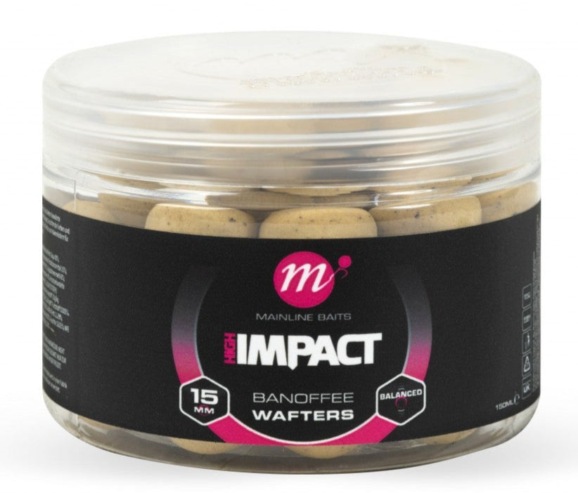 Mainline Baits Hi Impact Balanced Wafters Banoffee 15mm