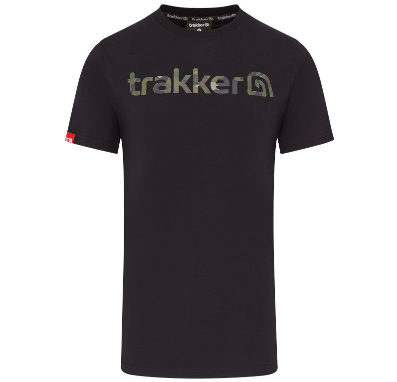 Trakker CR Logo T-Shirt Black Camo