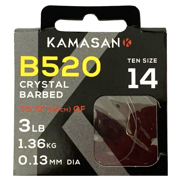 Kamasan B520 Barbed Hooks To Nylon