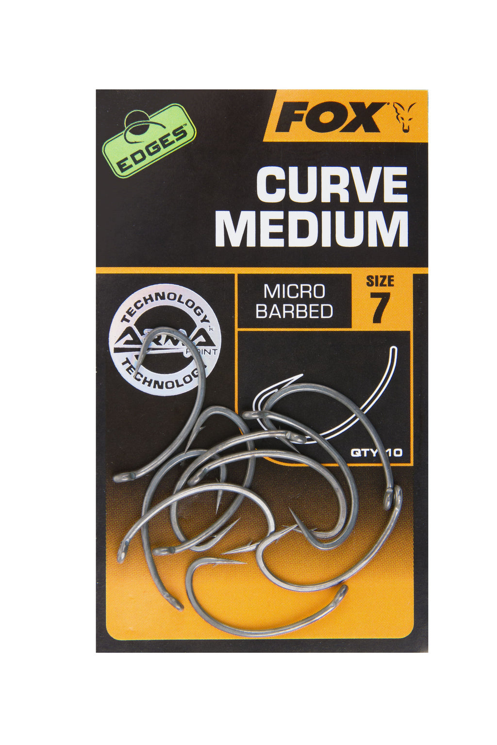 Fox Edges Medium Curve Shank Hooks, Carp Hooks, Fox, Bankside Tackle