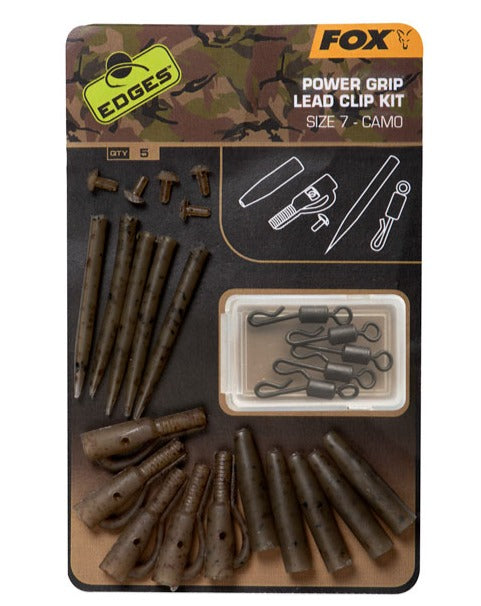 Fox Edges Camo Power Grip Lead Clip Kit SZ 7