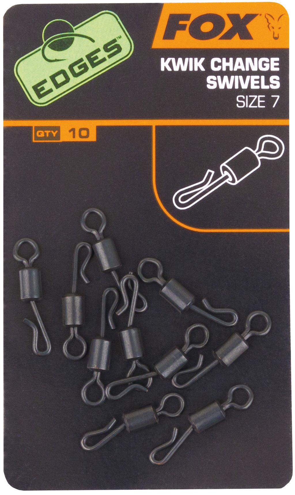 Fox Edges Kwik Change Swivels, Rig Bits, Fox, Bankside Tackle