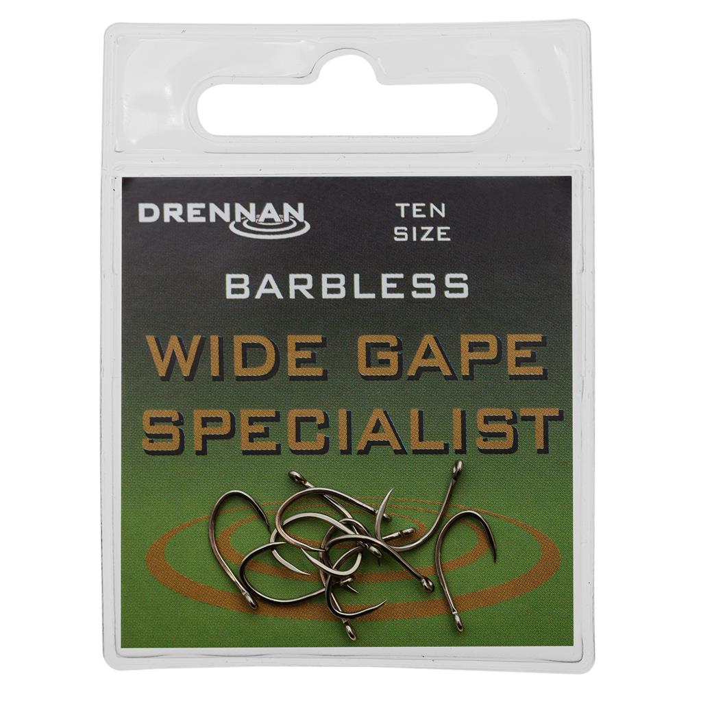 Drennan Wide Gape Specialist Barbless Eyed Hook