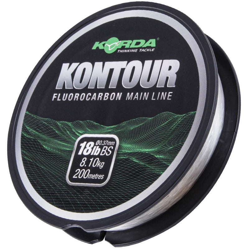 Korda Angelschnur 200m Korda Kontour Fluorcarbon Schnur - 200m Vorfachmaterial Für Karpfenangeln Korda Fluorocarbon Schnur