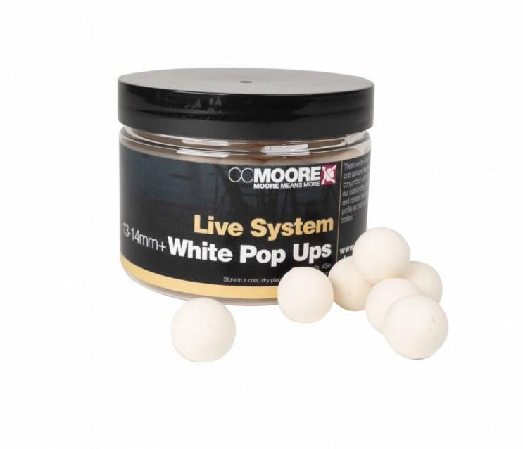 CC Moore Live System White Pop Ups 13/14mm