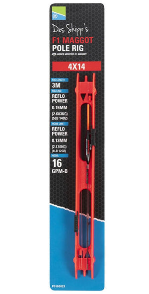 Preston Innovations Des Shipp F1 Maggot Pole Rigs