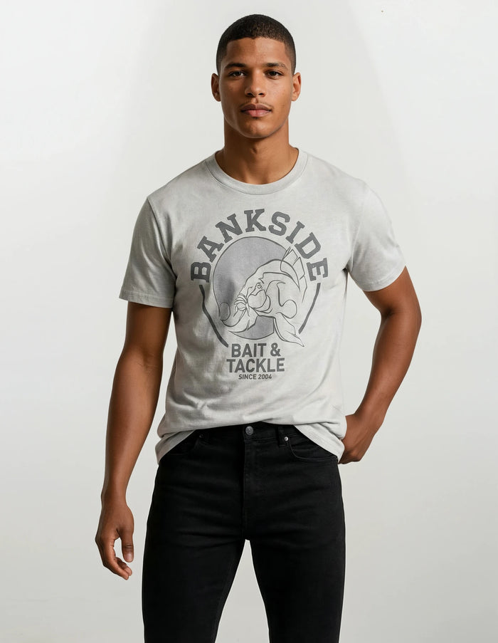 Bankside Carp Down T Shirt Grey