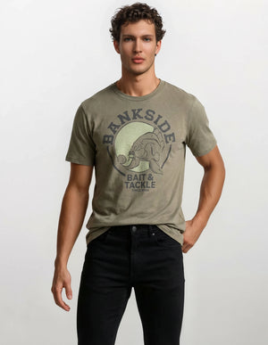 Bankside Carp Down T Shirt Olive
