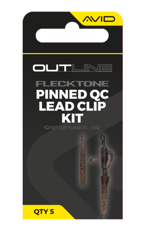 Avid Carp Outline Flecktone Pinned QC Lead Clip Kit