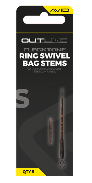 Avid Carp Outline Flecktone Bag Stems - Ring Swivel