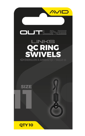 Avid Carp Outline Size 11 QC Ring Swivels