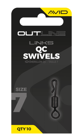 Avid Carp Outline Size 7 QC Swivels