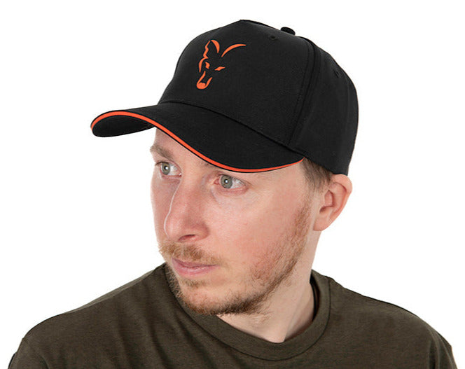 Fox Collection Baseball Cap Black & Orange