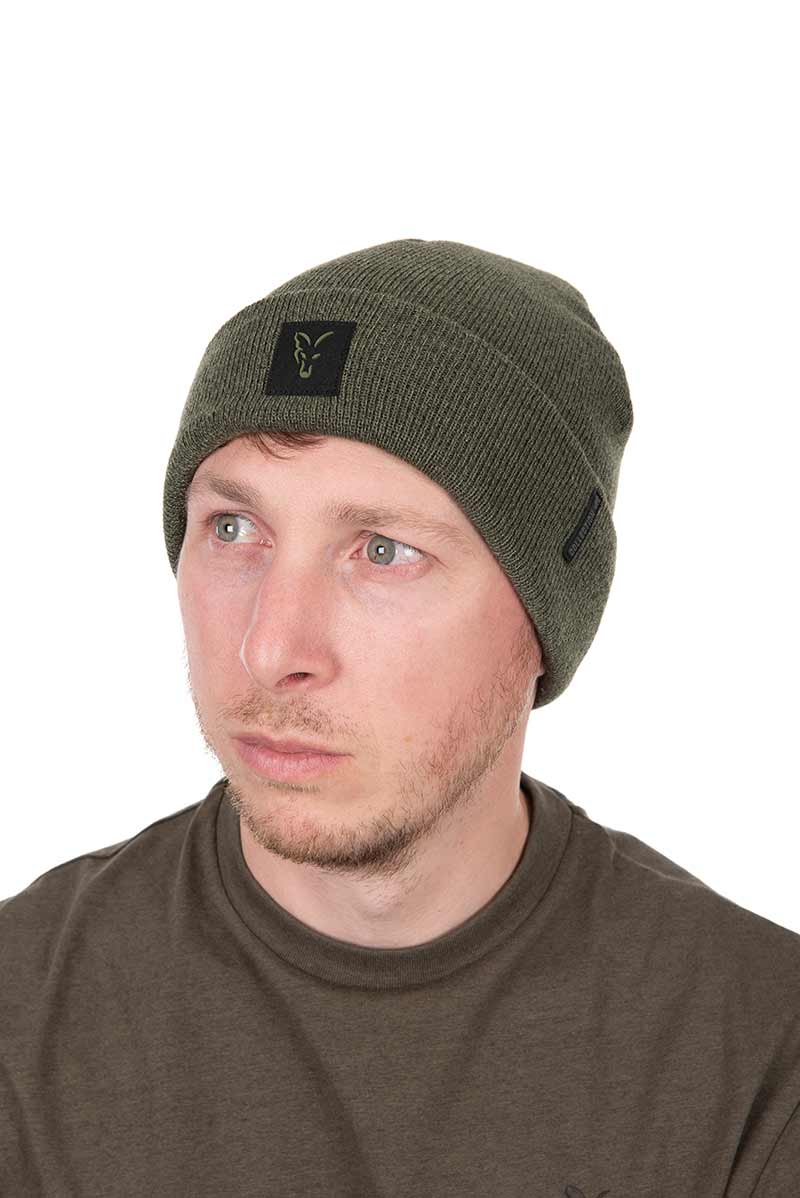 Fox Collection Beanie Hat Green & Black