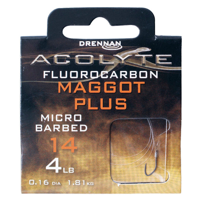 Drennan Acolyte Maggot+ Micro Barbed To Fluorocarbon