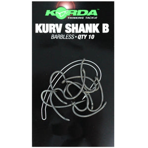 Korda Kurv Shank Hooks Barbless