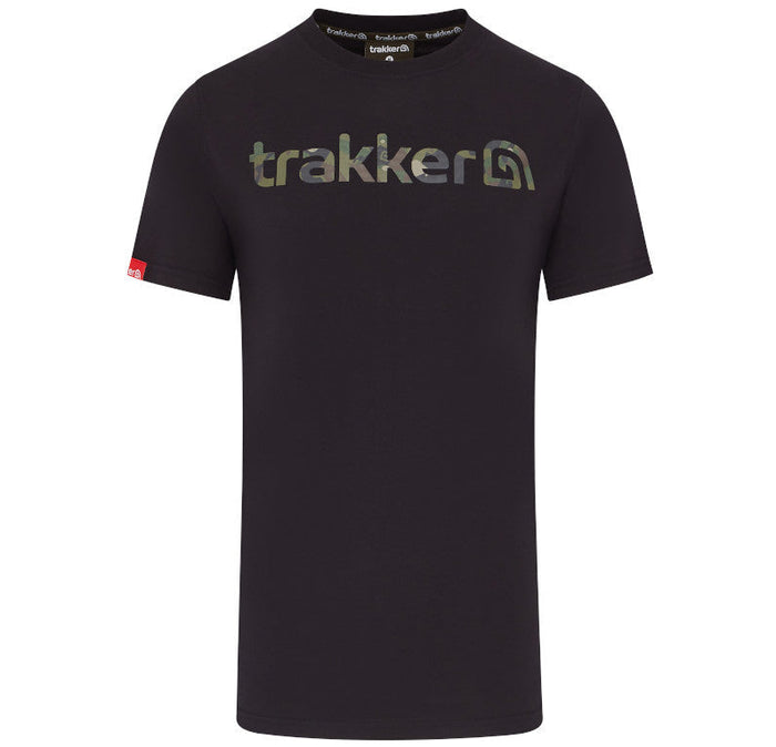 Trakker CR Logo T-Shirt Black Camo