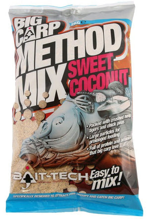 Bait Tech Sweet Coconut Method Mix 2kg, Groundbaits, Bait-Tech, Bankside Tackle