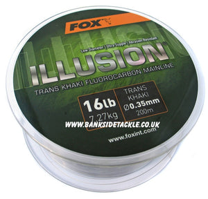 Fox Illusion Trans Khaki Fluorocarbon Mainline, Line & Braid, Fox, Bankside Tackle