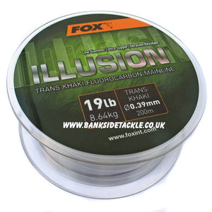 Fox Illusion Trans Khaki Fluorocarbon Mainline, Line & Braid, Fox, Bankside Tackle