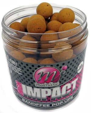 Mainline Baits Hi Impact Banoffee Pop-Ups 15mm, Hookbaits, Mainline Baits, Bankside Tackle