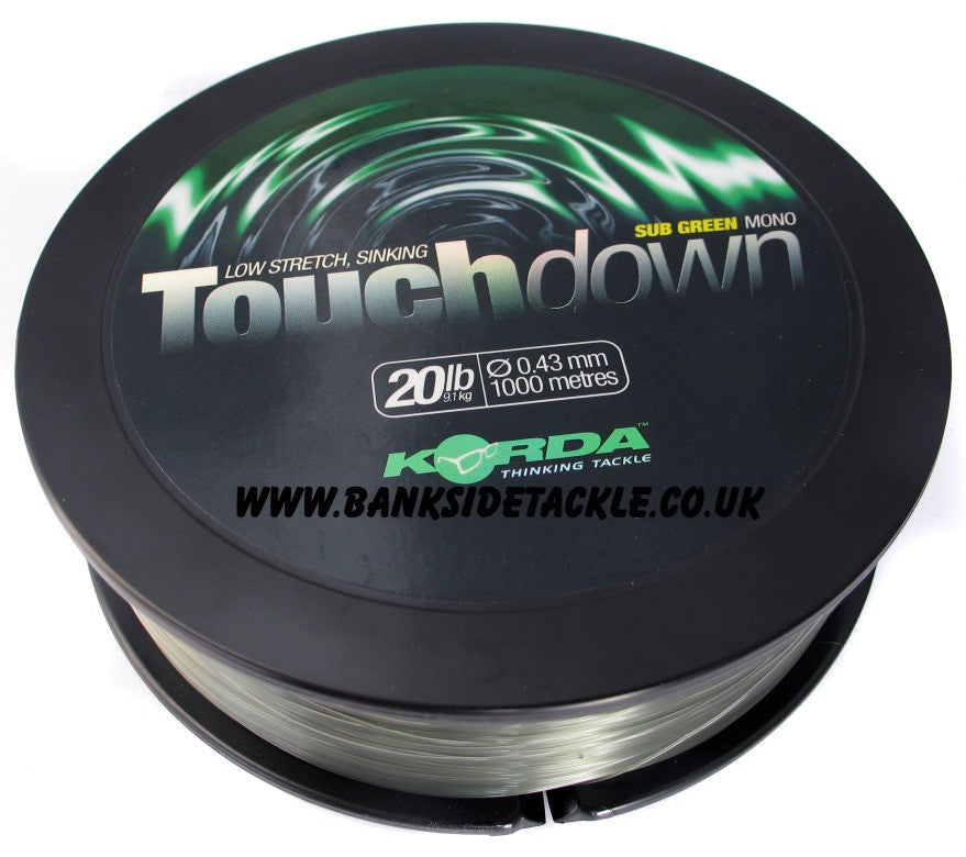 Línea De Pesca Korda Touchdown Verde - 1000m De Monofilamento Grueso