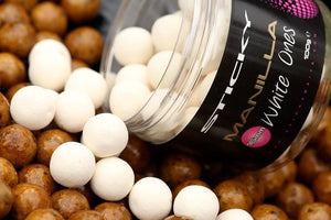 Sticky Baits Manilla White Ones Wafters 16mm, Hookbaits, Sticky Baits, Bankside Tackle