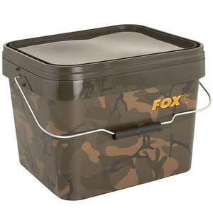Fox Camo Square Bucket 5ltr, Buckets, Fox, Bankside Tackle