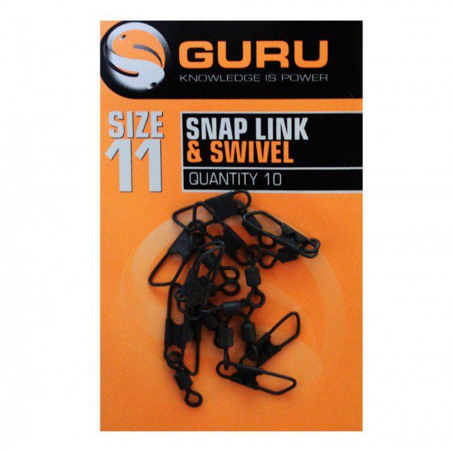 Guru Size 11 Snap Link and Swivel, Coarse Accessories, Guru, Bankside Tackle