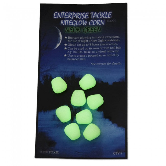 Enterprise Tackle Niteglow Corn Green, Artificial Baits, Enterprise Tackle, Bankside Tackle