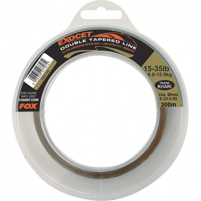 Fox Exocet Double Tapered Line Trans Khaki, Line & Braid, Fox, Bankside Tackle