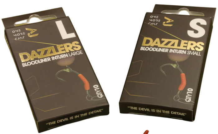 thumbnail image 2 of One More Cast OMC Dazzlers Bloodliners - 10 Pack Inturn Fishing Hooks For Carp 2 of 12