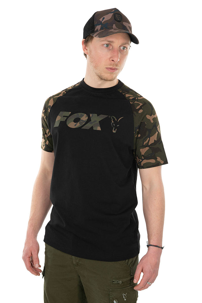 Fox Raglan T-Shirt Black/Camo