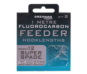 DRENNAN SUPER SPADE FLUOROCARBON FEEDER RIGS 1 METRE