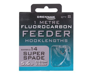 DRENNAN SUPER SPADE FLUOROCARBON FEEDER RIGS 1 METRE