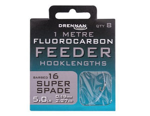 DRENNAN SUPER SPADE FLUOROCARBON FEEDER RIGS 1 METRE