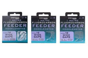 DRENNAN WIDE GAPE FLUOROCARBON FEEDER RIGS 1 METRE