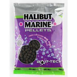 Bait Tech Halibut Marine Pellets Pre Drilled, Pellets, Bait-Tech, Bankside Tackle