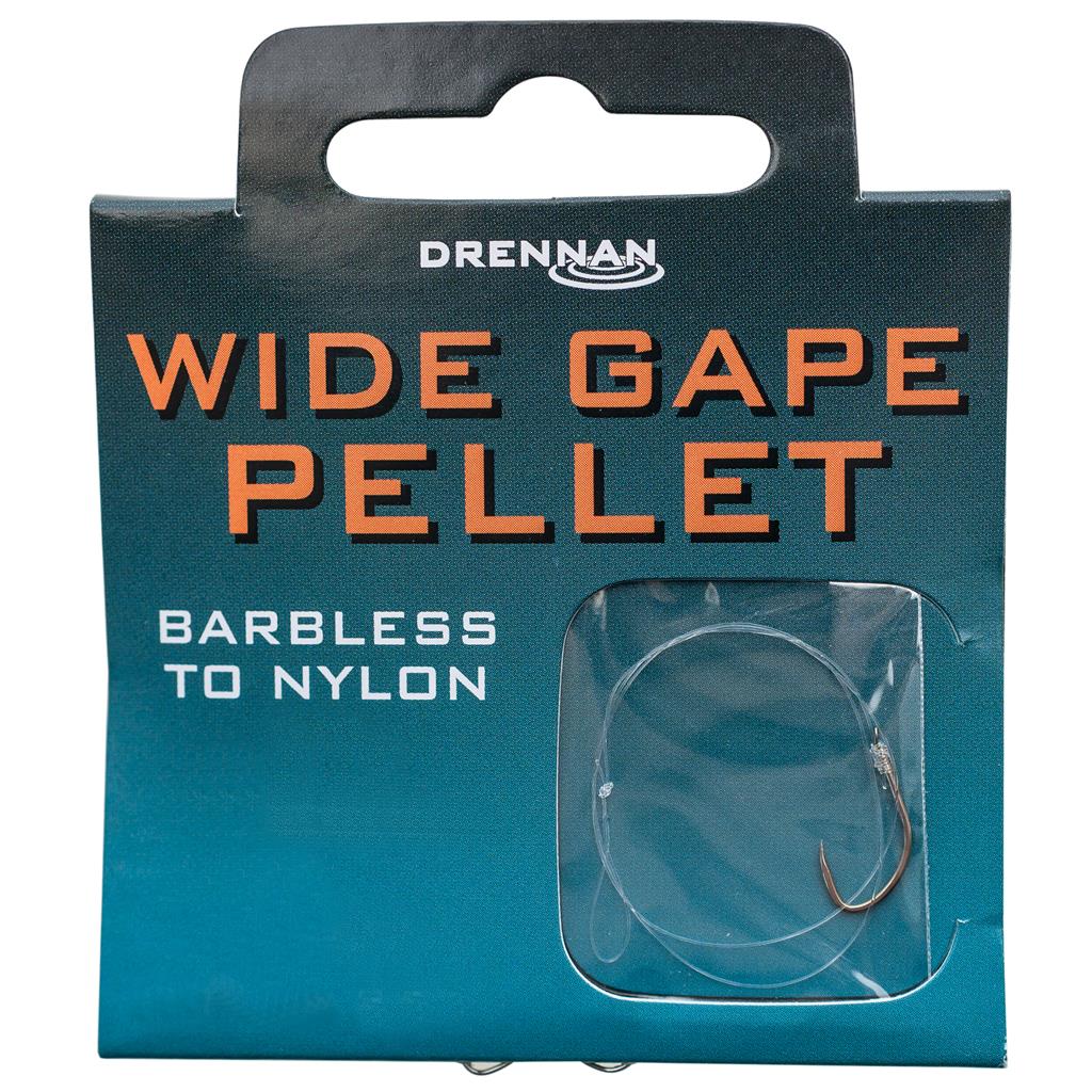 Drennan Wide Gape Barbless Pellet Hooks To Nylon – Bankside Tackle
