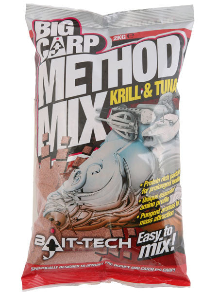 Bait Tech Big Carp Method Mix Krill & Tuna 2kg, Groundbaits, Bait-Tech, Bankside Tackle